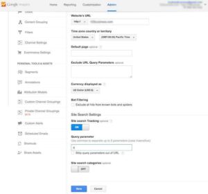 فعال سازی بخش جستجوی سایت در گوگل آنلاتیکس